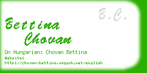 bettina chovan business card